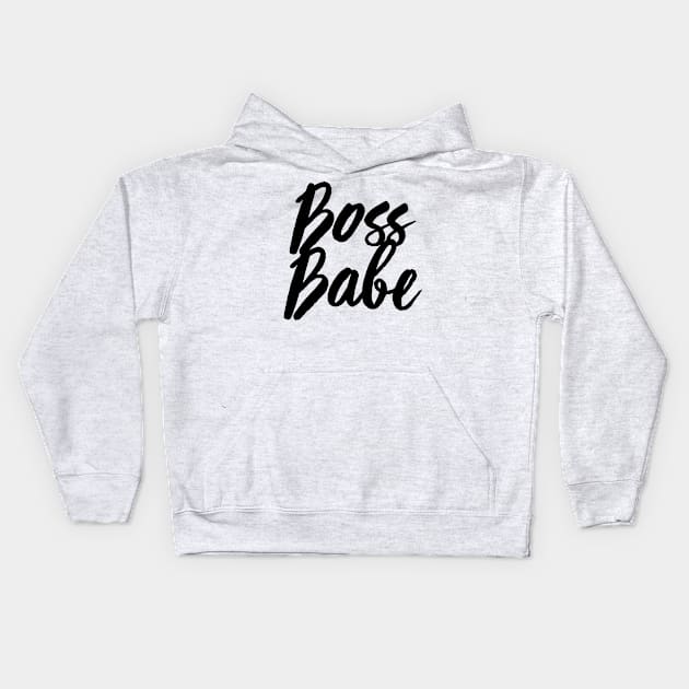 Boss Babe Kids Hoodie by theoddstreet